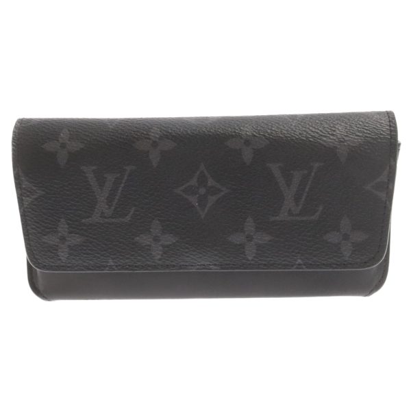 3724e300028 1 LOUIS VUITTON Lv Woody Glasses Case Monogram Eclipse