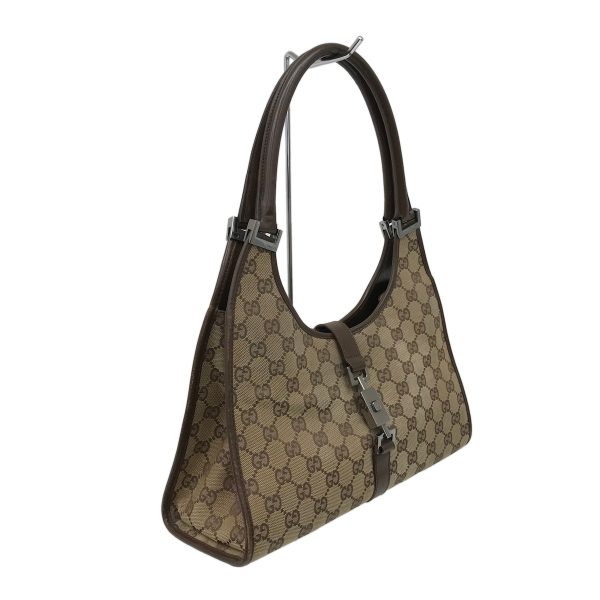 37341257 2 Gucci Jackie GG Pattern Handbag Dark Brown