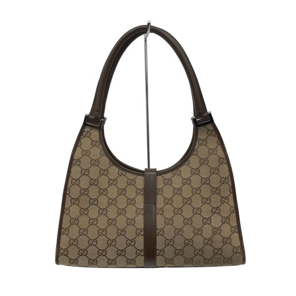 37341257 3 Gucci Jackie GG Pattern Handbag Dark Brown