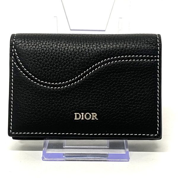 37392816 1 Christian Dior Saddle Business Card Holder Black