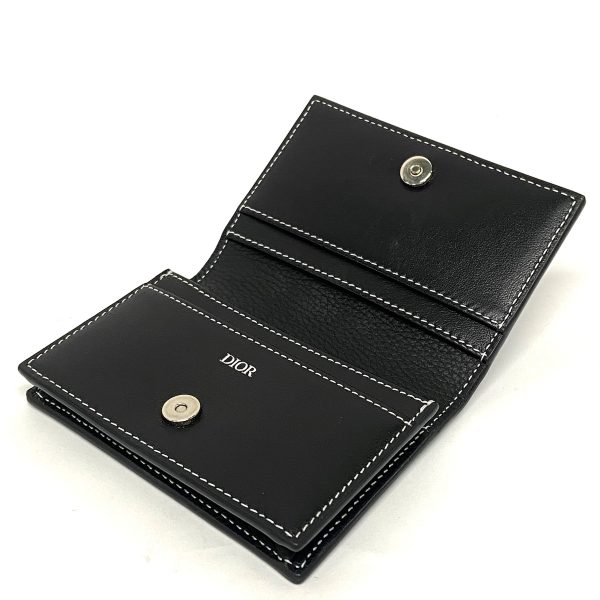 37392816 3 Christian Dior Saddle Business Card Holder Black