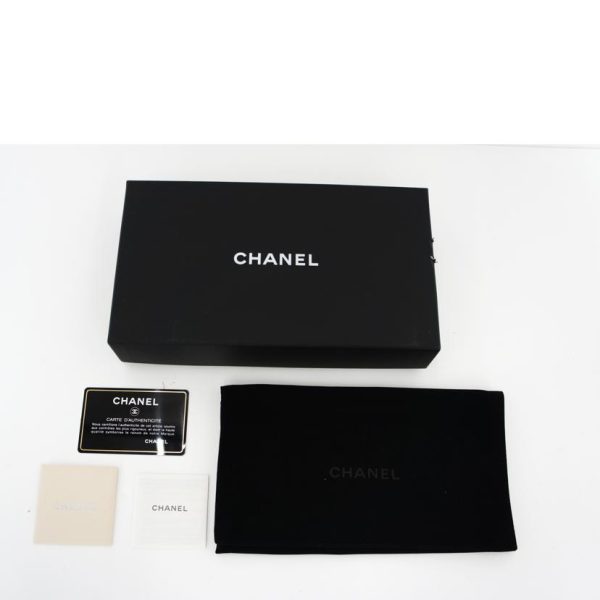 37444 6 Chanel Chevron Wallet Boy Black