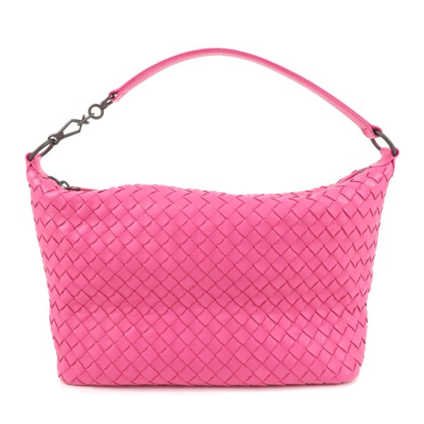 37645 17 1 Bottega Veneta Intrecciato Leather Shoulder Bag Pink