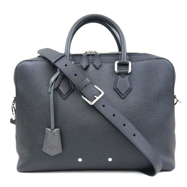 37688 1 Louis Vuitton Armando Taurillon PM Briefcase Bag Dark Gray