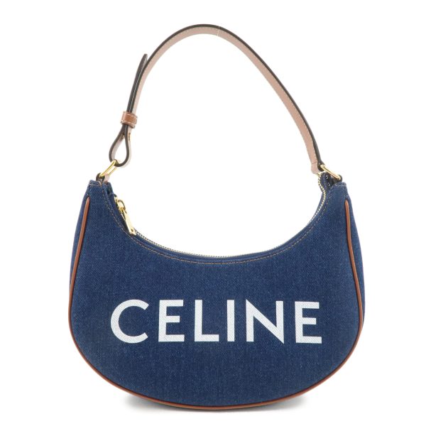 37704 7 1 Celine Ava Handbag Blue Brown