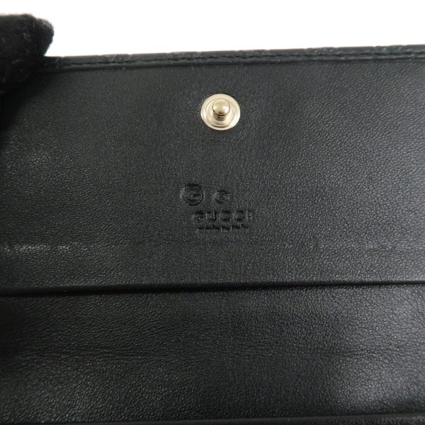 37724 16 11 Gucci Micro Guccissima Leather Card Case Business Card Holder Black