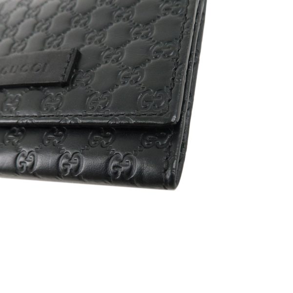 37724 16 4 Gucci Micro Guccissima Leather Card Case Business Card Holder Black