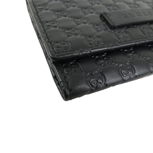 37724 16 5 Gucci Micro Guccissima Leather Card Case Business Card Holder Black