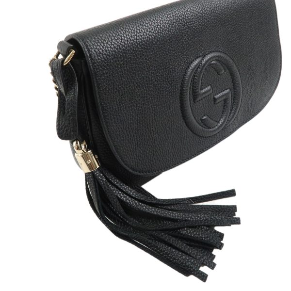 37728 18 8 Gucci Soho Leather Chain Shoulder Bag Black