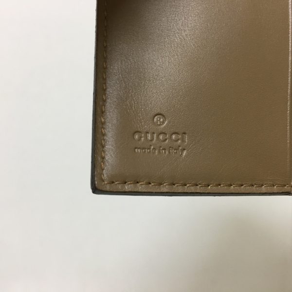 37792471 5 Gucci Double hook Wallet Yellow Brown Leather Enamel