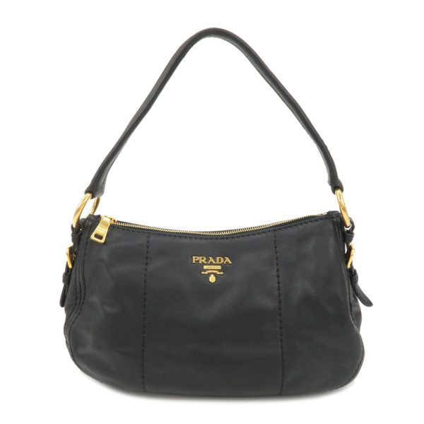 37794 7 1 Prada Leather One Shoulder Bag Black