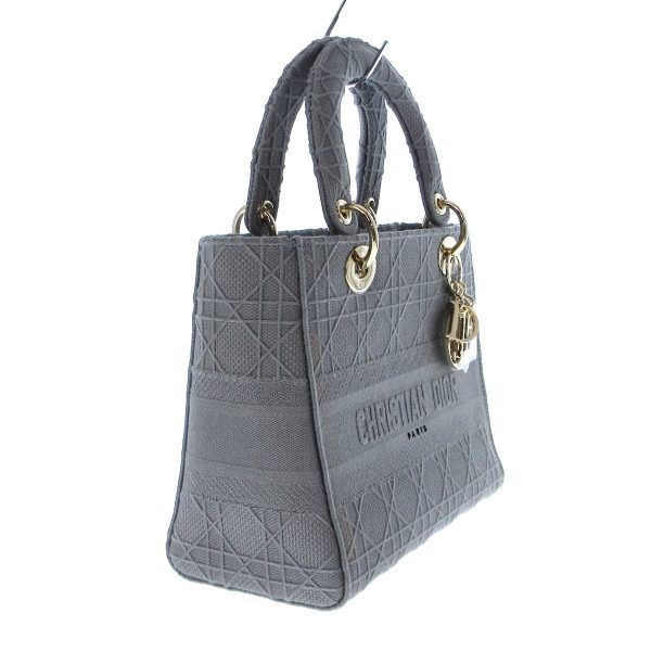 37824594 2 Christian Dior Lady Delight Medium Bag Handbag Gold Hardware Gray