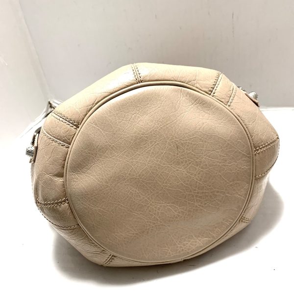 37849989 4 Balenciaga Giant Mini Pom Pom Leather Handbag Beige