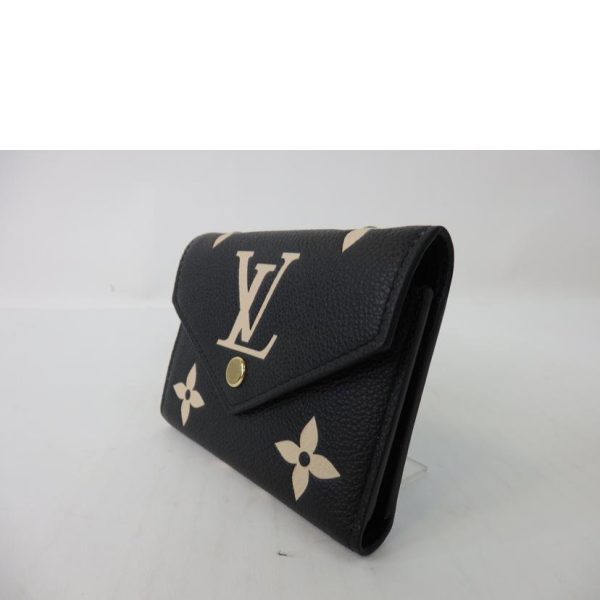 37869 3 Louis Vuitton Portefeuil Victorine Monogram Empreinte Wallet Black