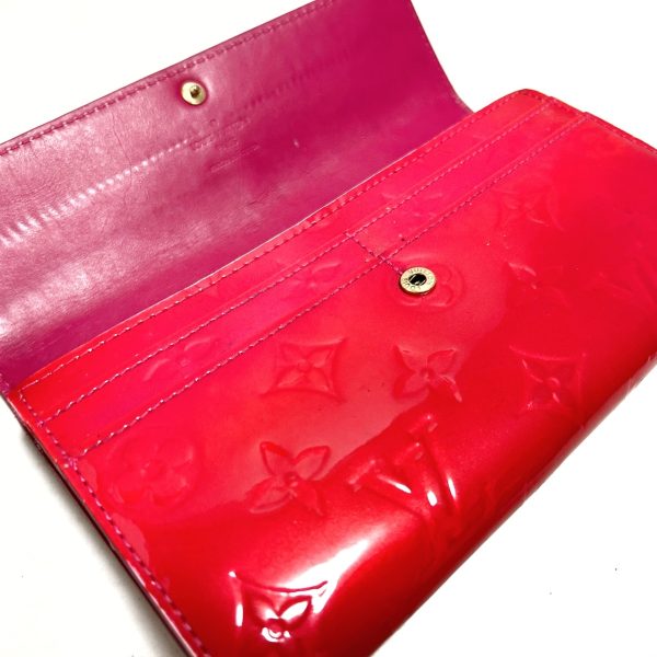 37870049 3 Louis Vuitton Portefeuille Sara Wallet Rose Pop Leather Monogram Embossed