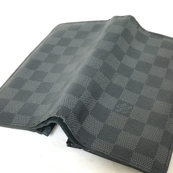 37873682 11 Louis Vuitton Portefeuille Brazza Long Wallet Canvas Damier Graphite