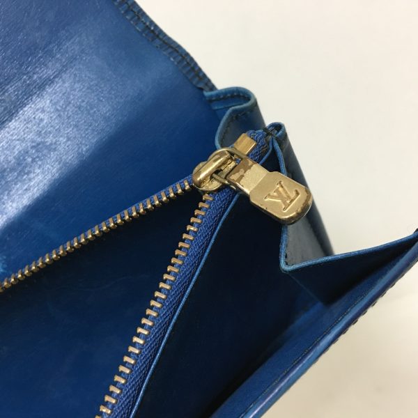 37882201 6 Louis Vuitton Pochette Porte Mone Credit Long Wallet Leather Blue