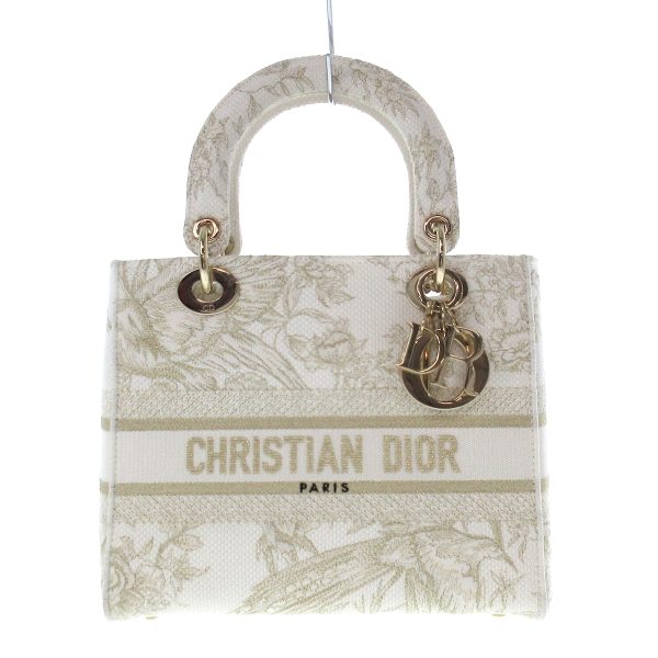 37891969 1 Christian Dior Lady Delight Medium Bag Jardin DHiver Embroidery White