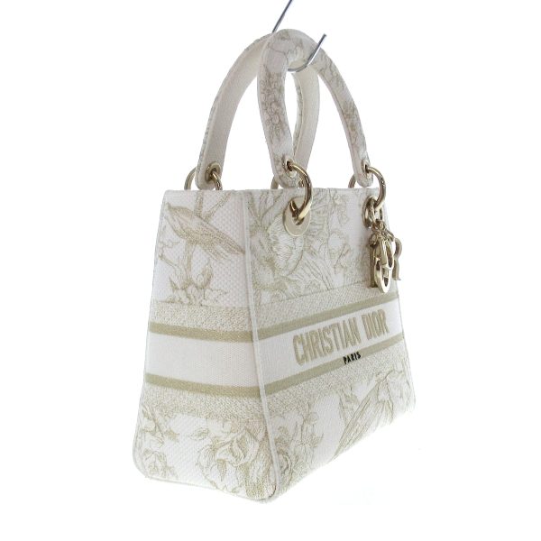 37891969 2 Christian Dior Lady Delight Medium Bag Jardin DHiver Embroidery White