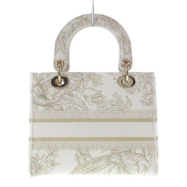 37891969 3 Christian Dior Lady Delight Medium Bag Jardin DHiver Embroidery White