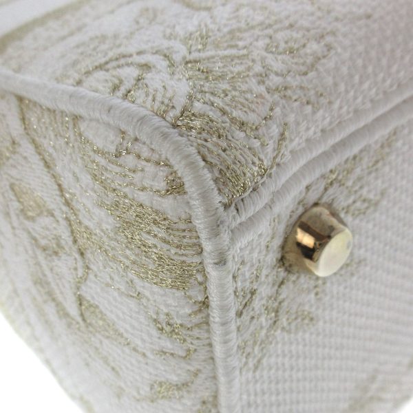 37891969 5 Christian Dior Lady Delight Medium Bag Jardin DHiver Embroidery White