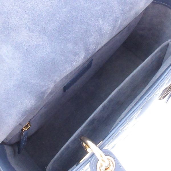 37891977 6 Christian Dior Lady Dior Medium Handbag Blue Gray