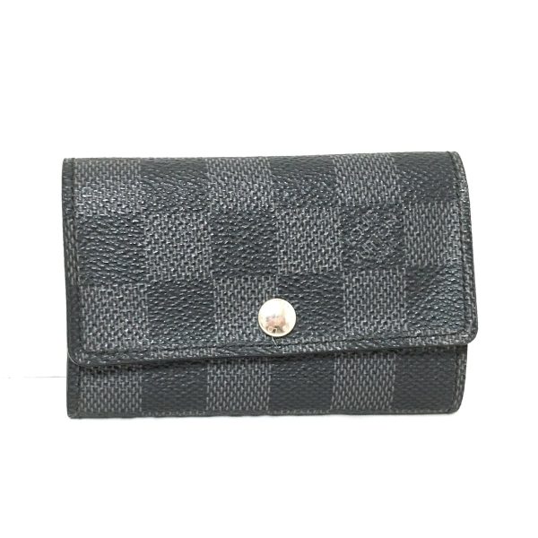 37901189 1 Louis Vuitton 6 Key Case Damier Graphite Grey