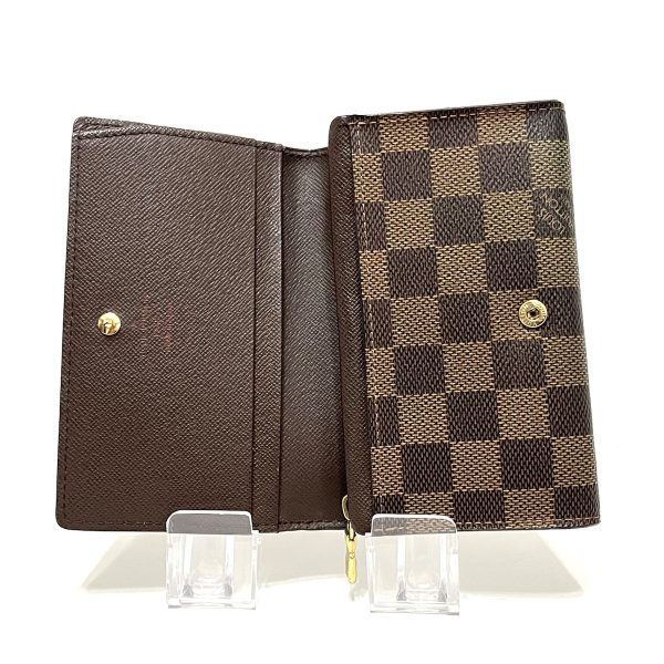 37905989 3 Louis Vuitton Portefeuille Tresor Bifold Wallet Damier Ebene Brown