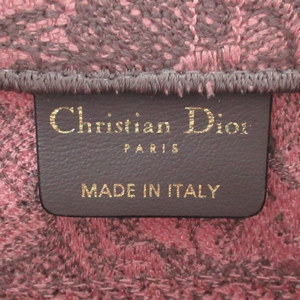 37907631 7 Christian Dior Book Tote Small Toile de Jouy Embroidery Jacquard Pink