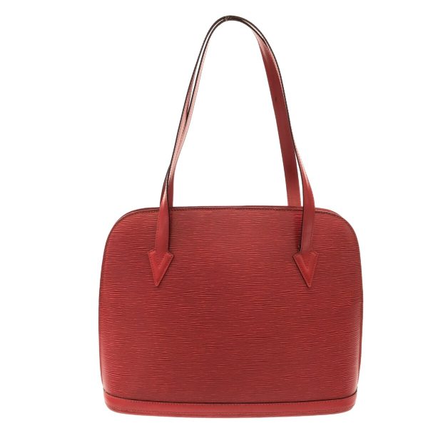 37941283 3 Louis Vuitton Rusac Castilian Leather Shoulder Bag Red