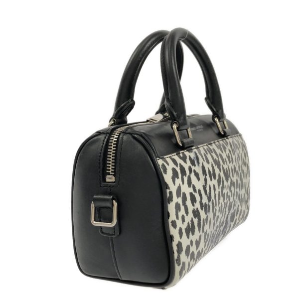 37942488 2 Saint Laurent Paris Duffle Leopard Leather Mini Bag BlackWhite