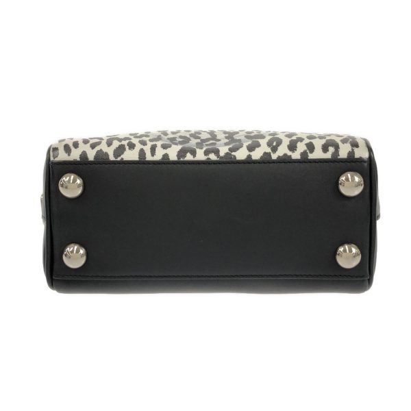 37942488 4 Saint Laurent Paris Duffle Leopard Leather Mini Bag BlackWhite