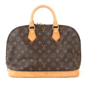 3815240408446t 1 LOUIS VUITTON Recital Handbag Monogram Bag Brown