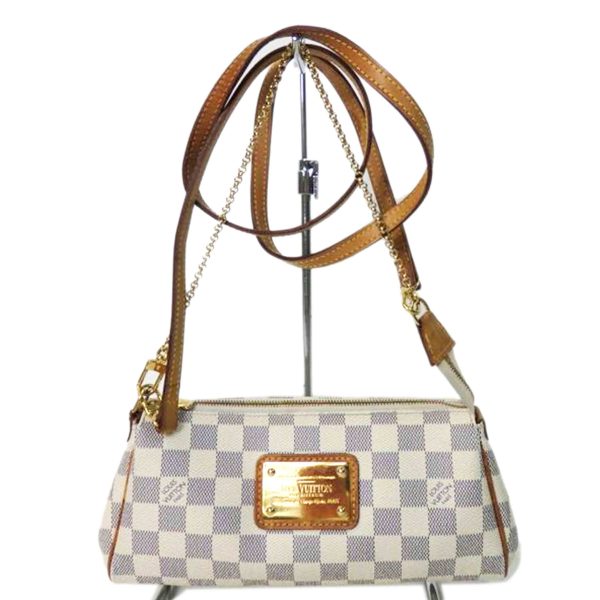 38168 1 Louis Vuitton Eva Damier Azur Bag White