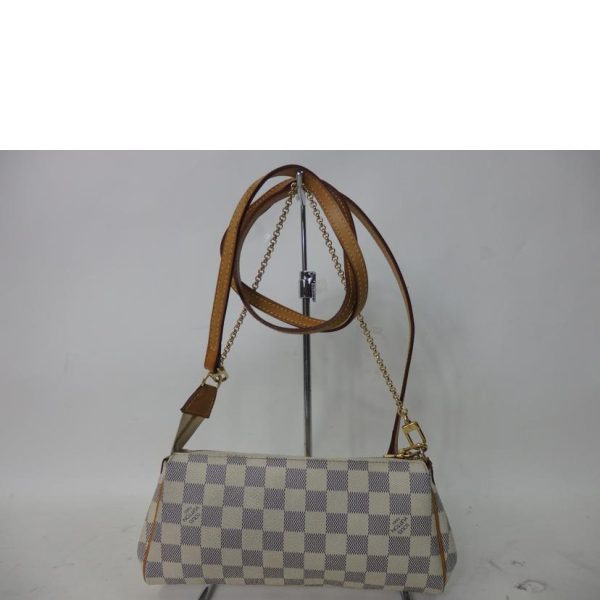 38168 2 Louis Vuitton Eva Damier Azur Bag White