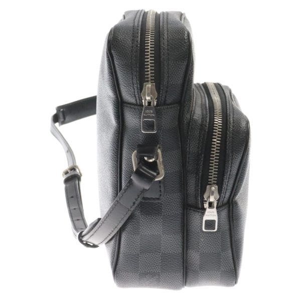 3824d150011 3 Louis Vuitton Damier Graphite Rem Shoulder Bag Leather Black