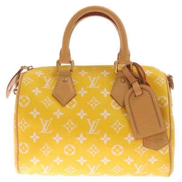 3824e190003 1 LOUIS VUITTON Speedy P9 Bandouliere Shoulder Bag Canvas Yellow