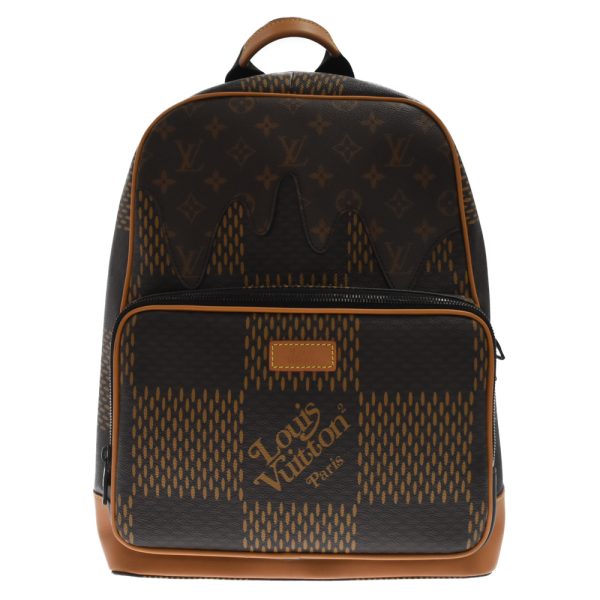 3824f030027 1 LOUIS VUITTON NIGO Damier Giant Monogram Campus Backpack Canvas Brown