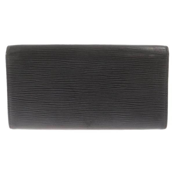 3824f040003 2 LOUIS VUITTON Portefeuille Sara Epi Long Wallet Leather Black