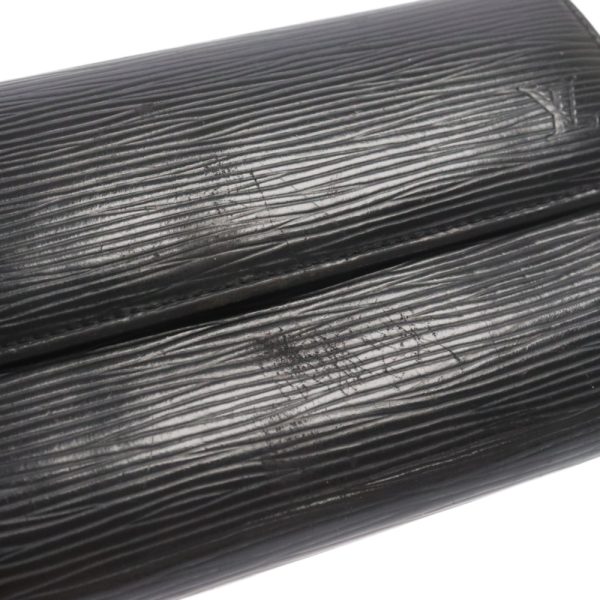 3824f040003 5 LOUIS VUITTON Portefeuille Sara Epi Long Wallet Leather Black