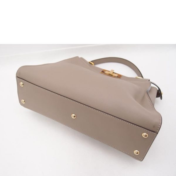 38311 3 Fendi Peekaboo Medium Gray Beige Back