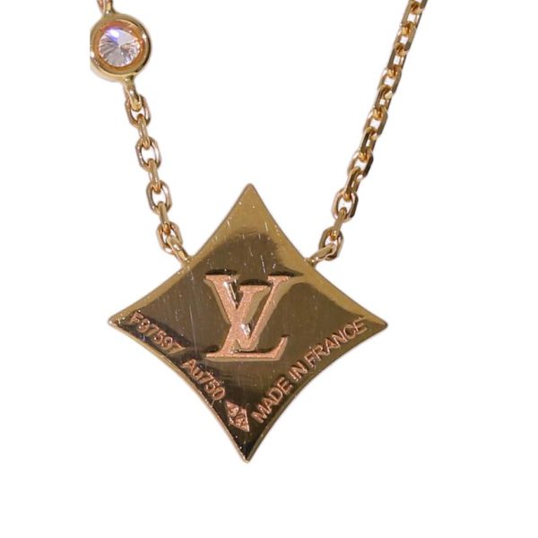 38317 5 Louis Vuitton Tifster Blossom Pandant BB Necklace White Gold