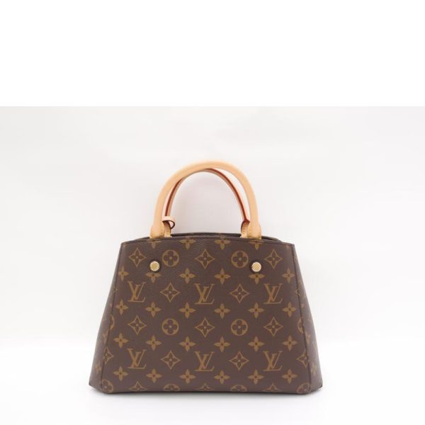 38353 2 Louis Vuitton Montaigne BB Monogram Bag Brown Skin