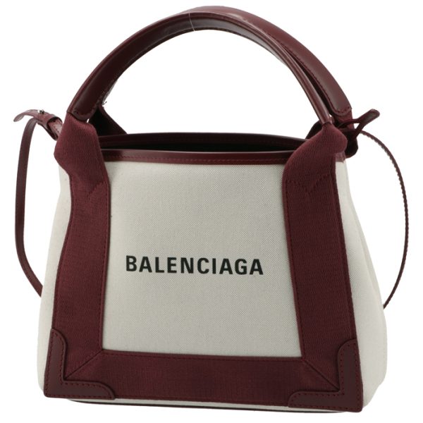 3903462hh3n9262 6 Balenciaga Navy Cabas XS Canvas Tote Bag Dark Red