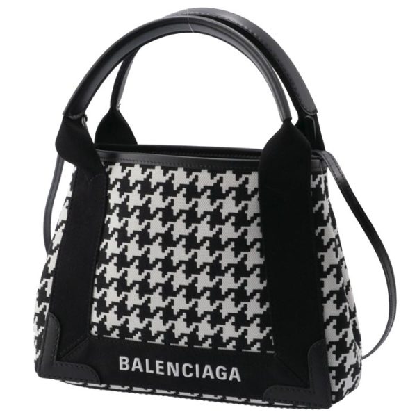 390346kmzdn9060 6 Balenciaga Navy Hippo XS Canvas Tote Bag White