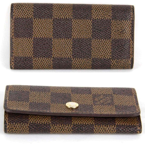 3904230604963t 2 Louis Vuitton Multicle Damier Key Case Brown