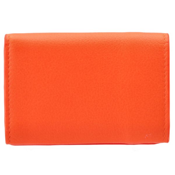 39144618d5n7560 2 Balenciaga Paper Trifold Mini Wallet Orange