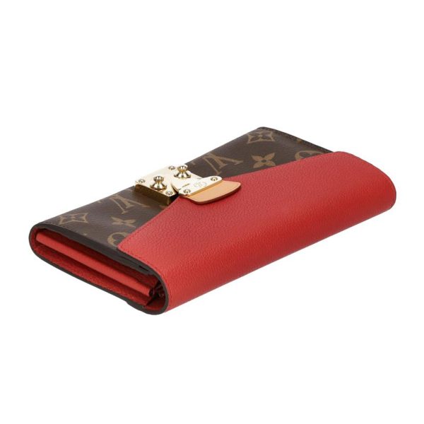 39154 4 Louis Vuitton Portefeuil Pallas Monogram Wallet Brown