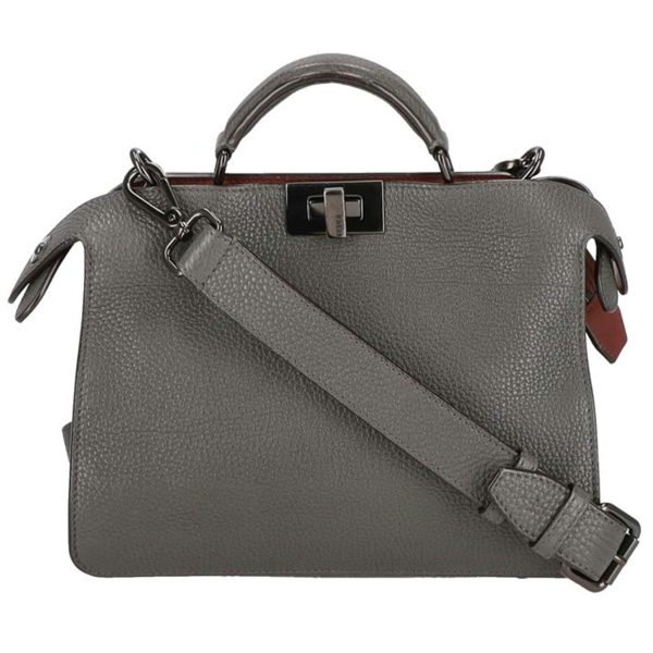 39819 1 Fendi Peekaboo Isee 2way Shoulder Bag Gray