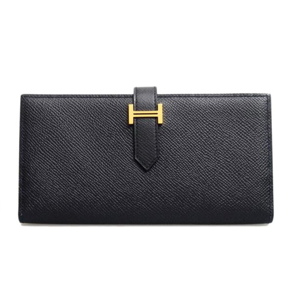 39906 1 Hermes Baen Souffl Vaux Epson Bi Fold Wallet Black